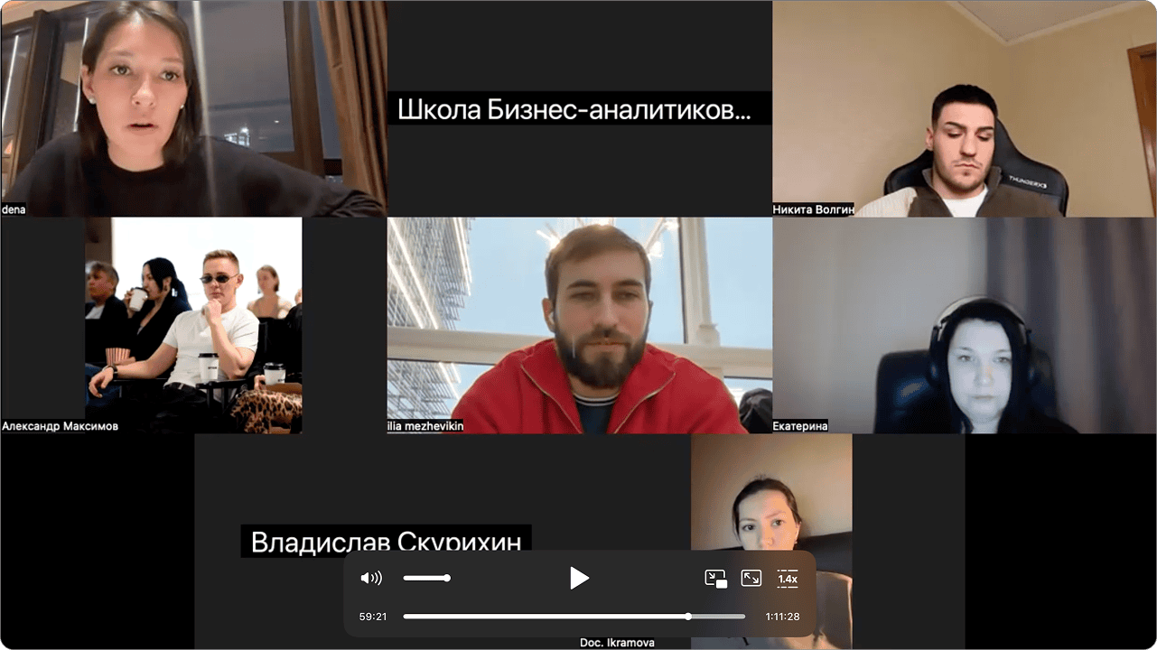Практические сессии с сеньор-аналитиком раз в неделю